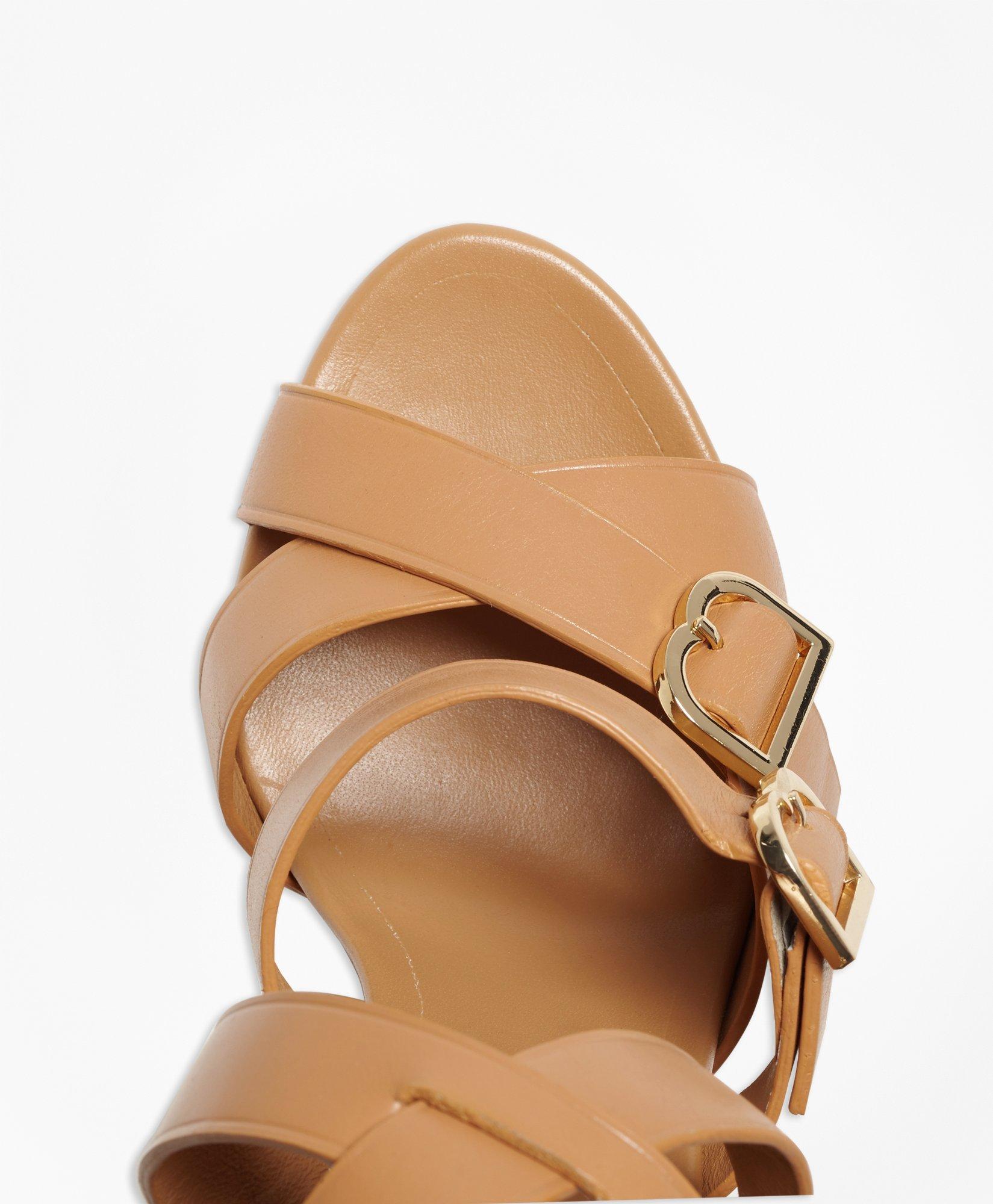 Multi Strap Stacked Heel Sandals