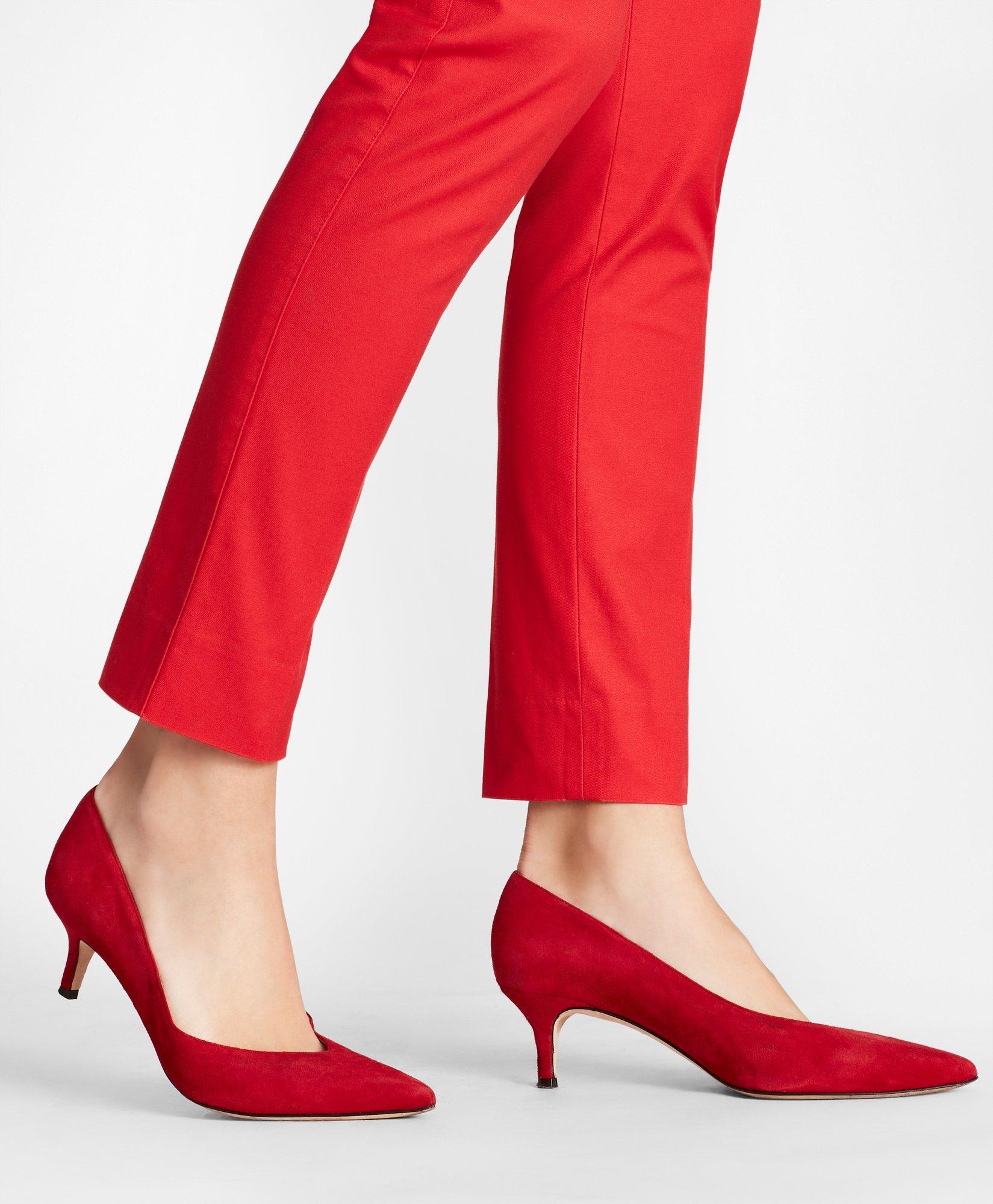 Red 2024 kitten heels