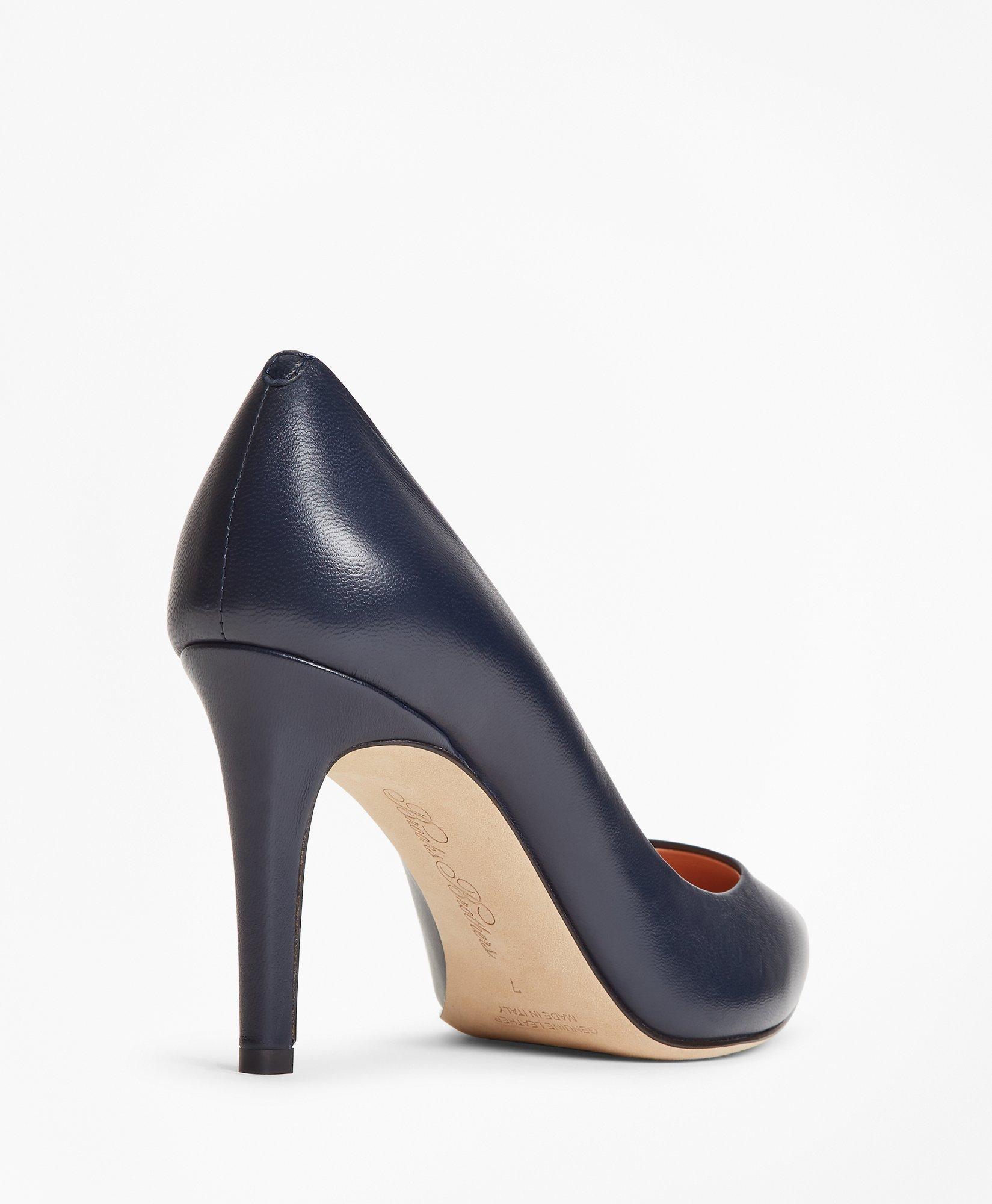 Leather Point-Toe Pumps