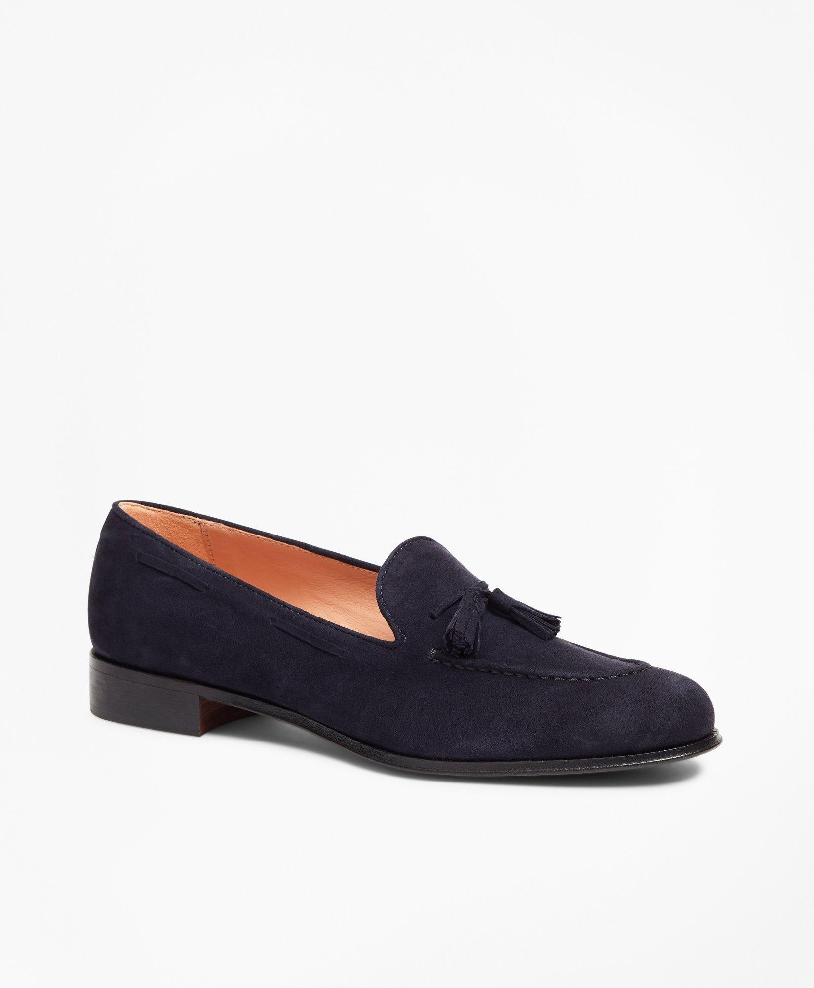 suede tassel loafers womens