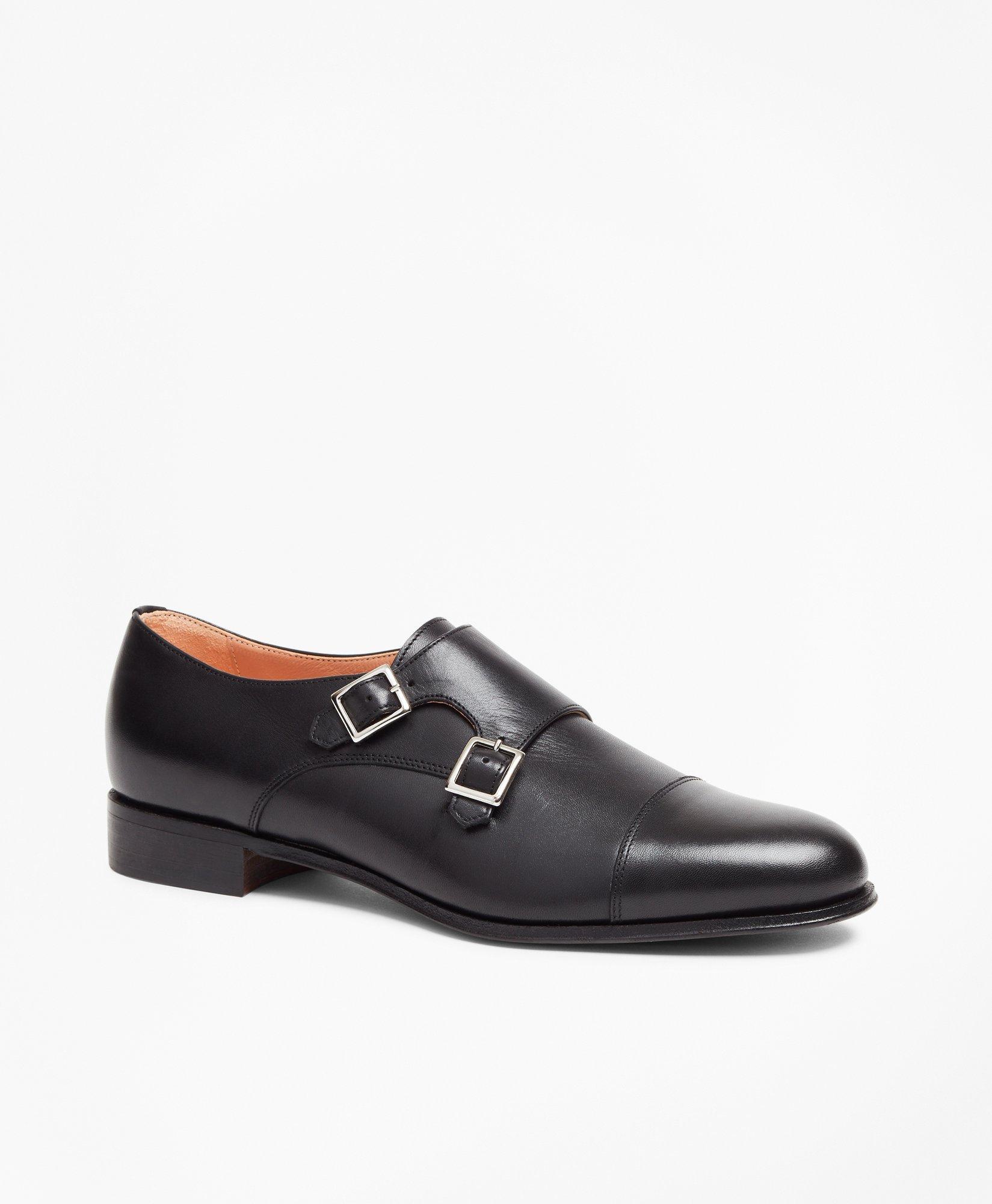 Leather Cap-Toe Monk Straps