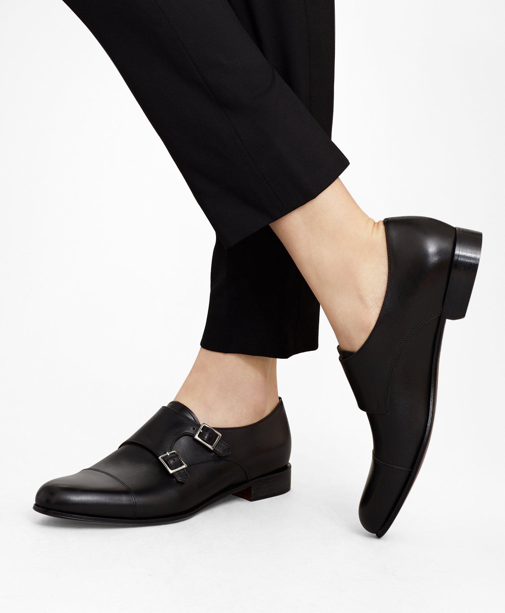 Leather Cap-Toe Monk Straps