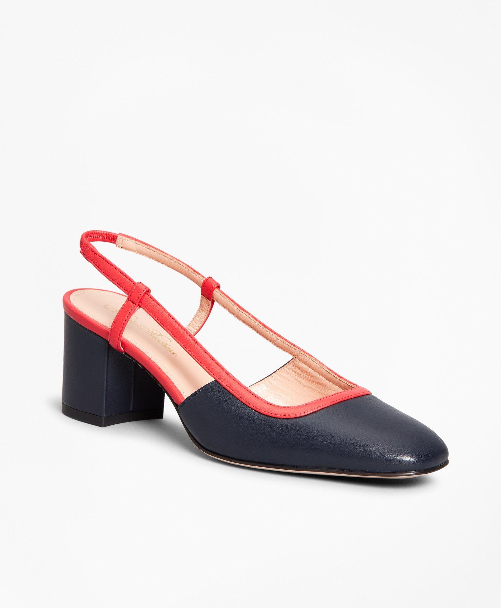 Yuul Yie Exclusive Two-tone Leather Slingback Pumps