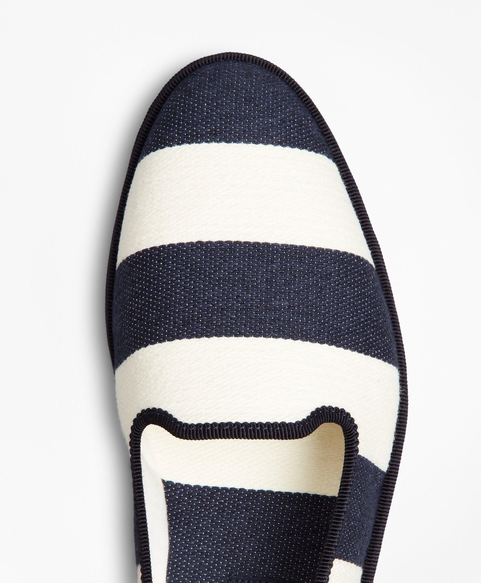 Striped Canvas Flats