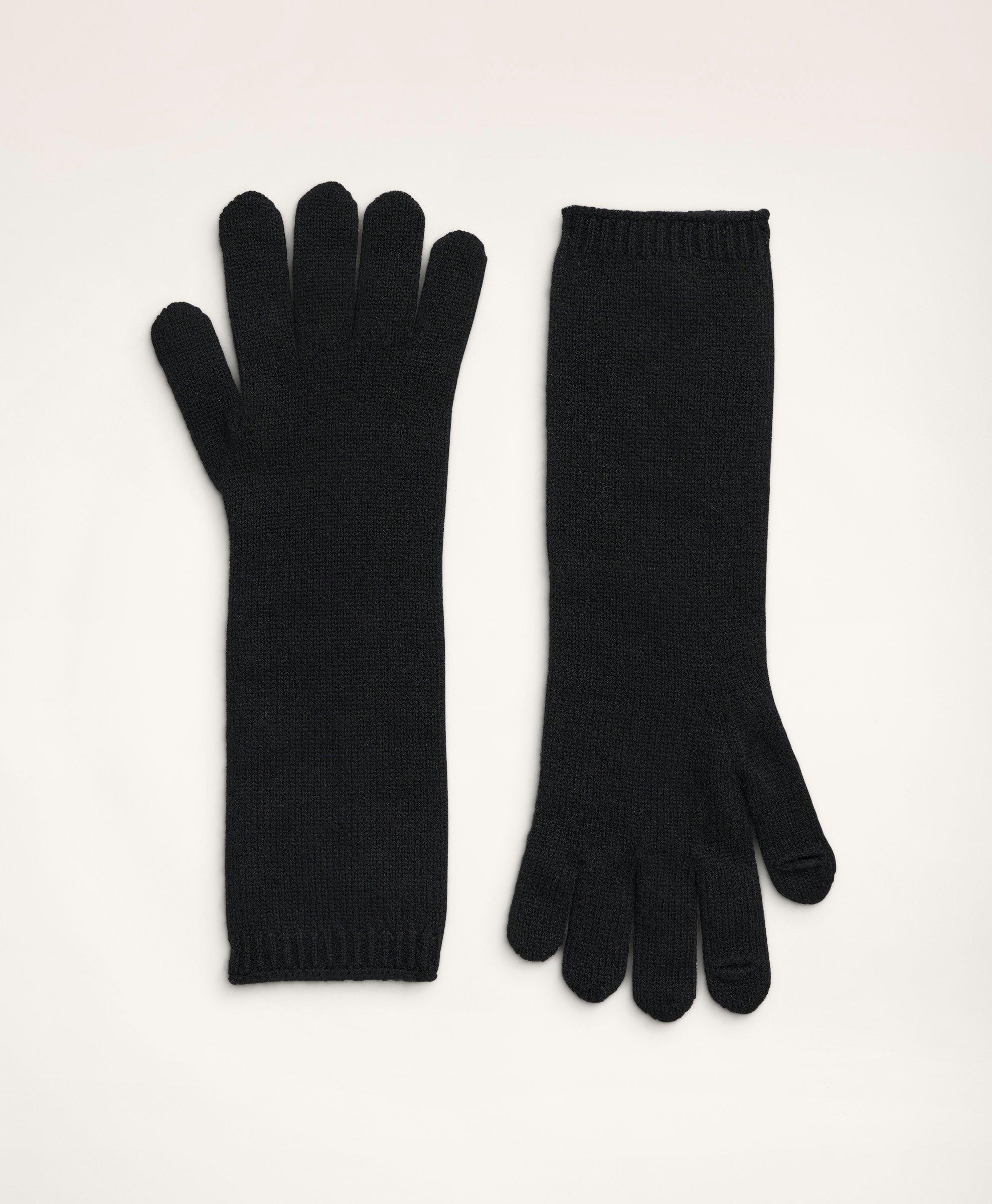 Cashmere Cable Knit Touchscreen Gloves, image 1
