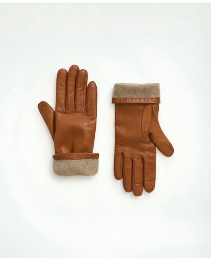 Lambskin Leather Cashmere Gloves, image 2