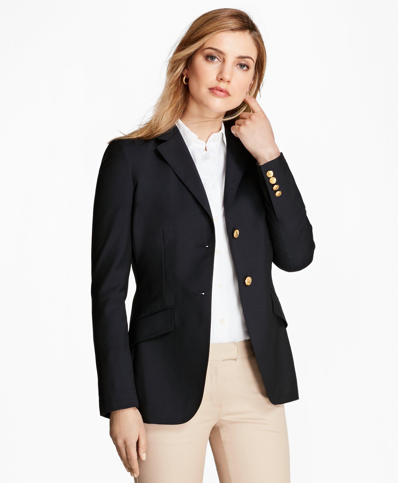 Brooks Brothers Women's Wool Two-Button Blazer | Navy | Size 12