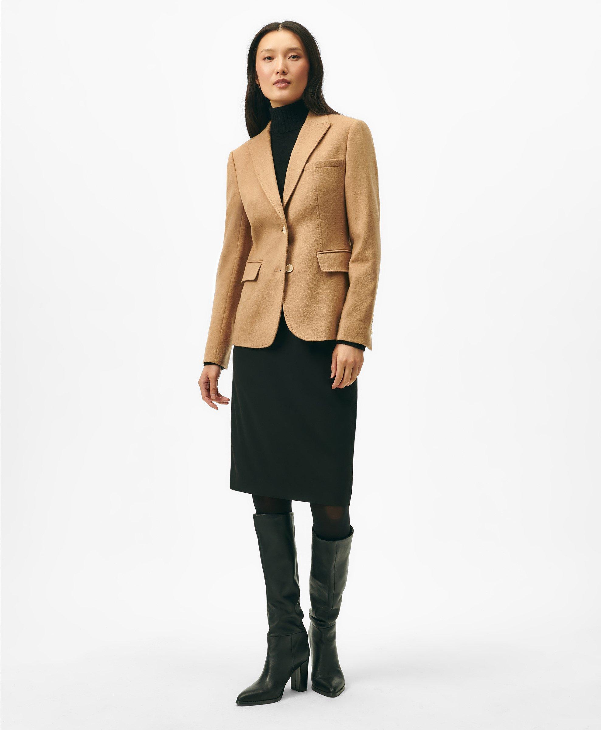 Camel colour blazer on sale womens