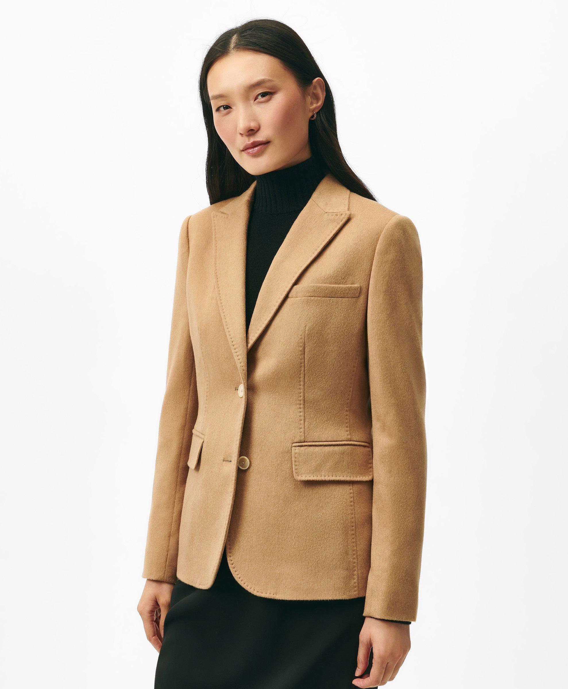 Camel long outlet blazer