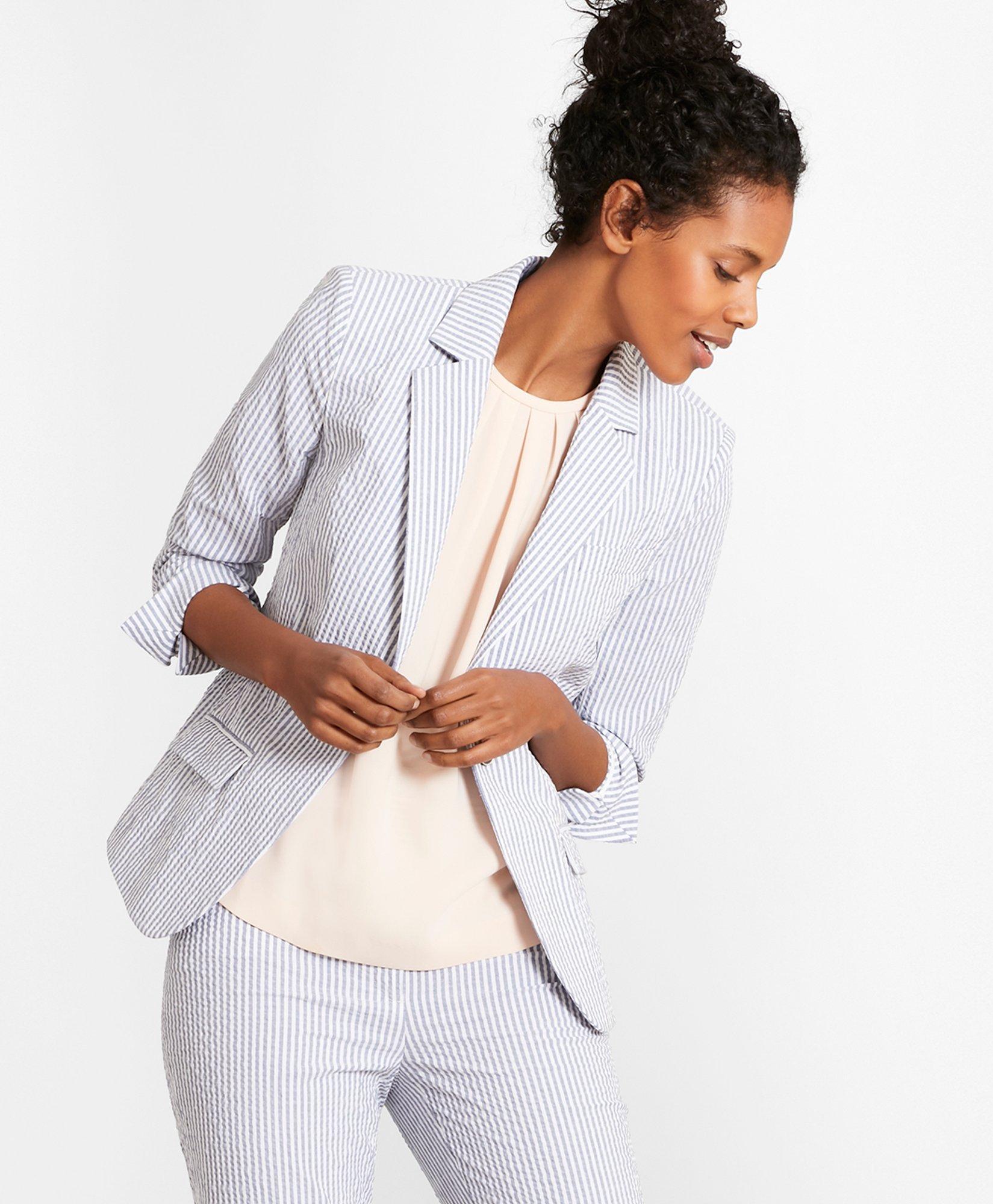 White striped outlet blazer