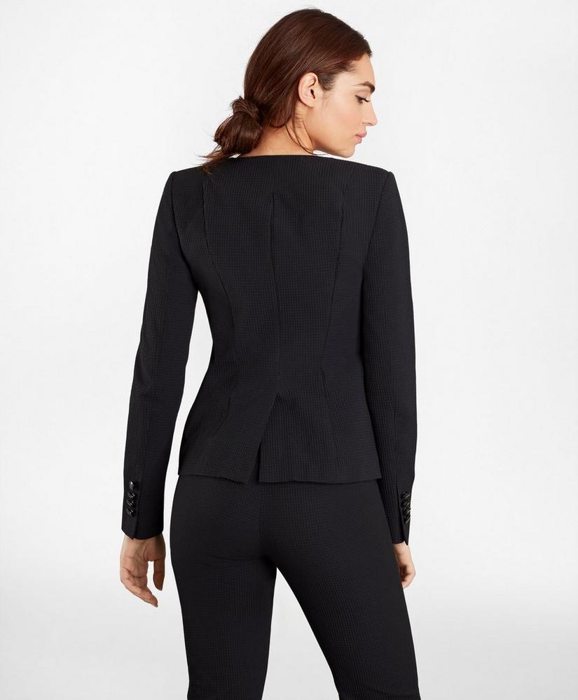 Stretch-Cotton Jacquard Double-Breasted Jacket, image 4