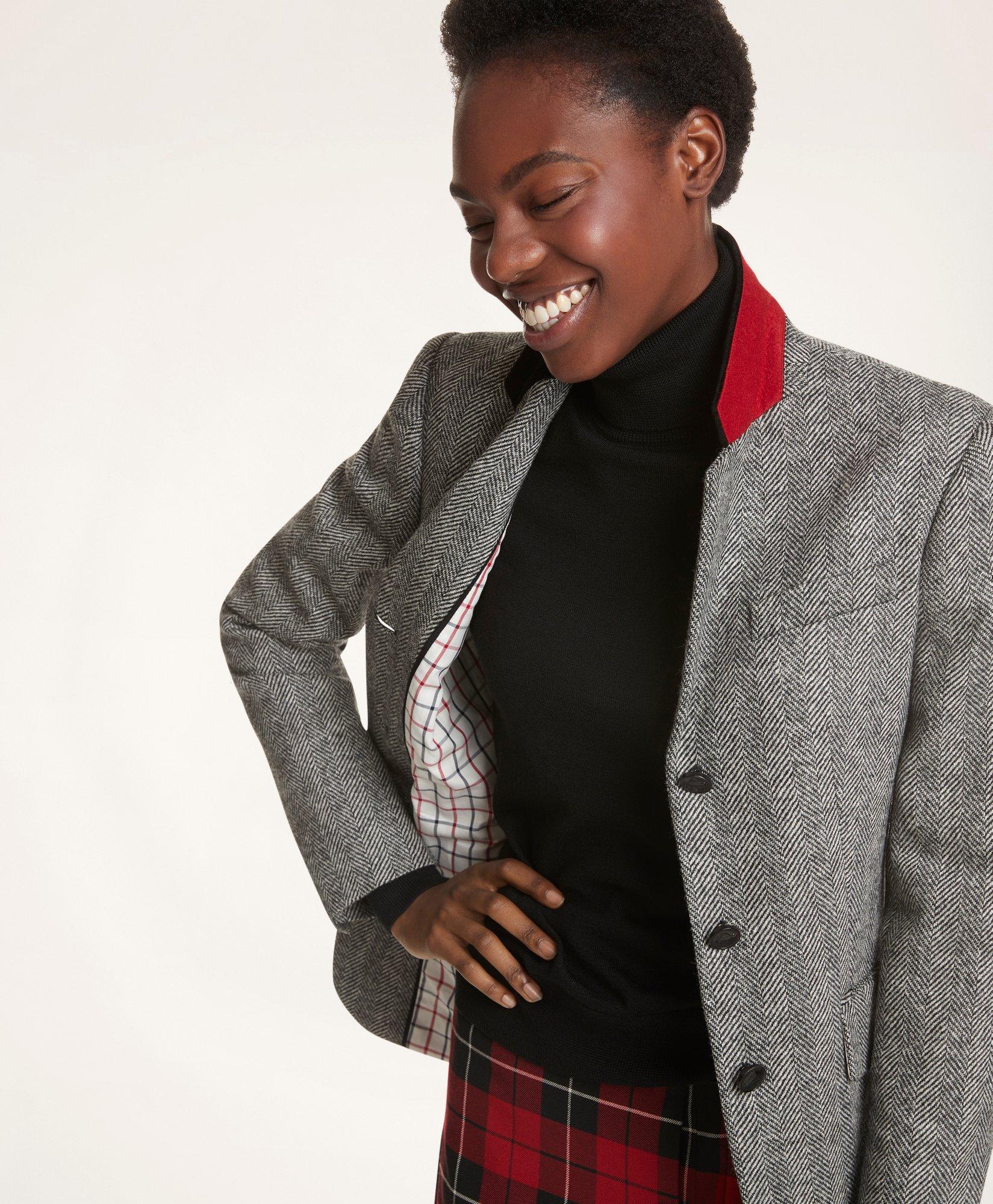 Herringbone peacoat women's on sale