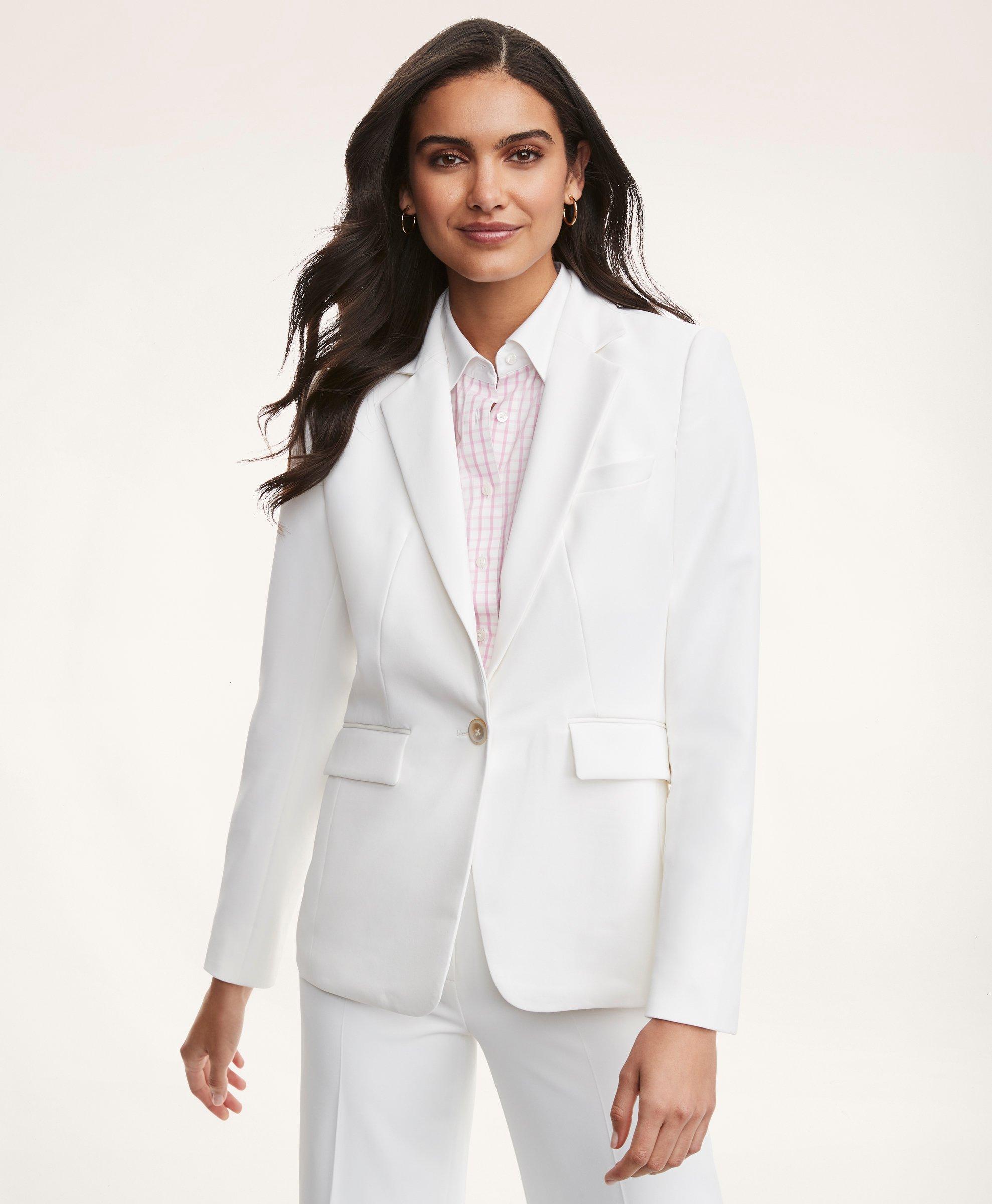 White crepe shop jacket