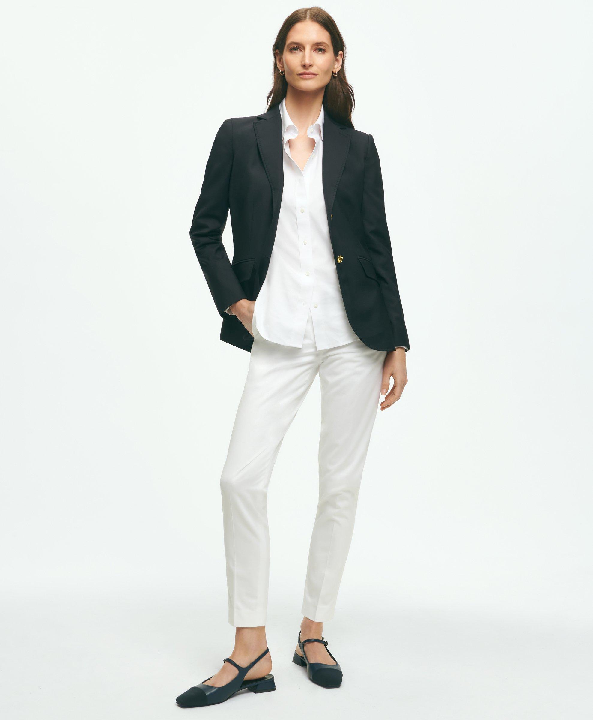 Classic stretch-wool crepe blazer