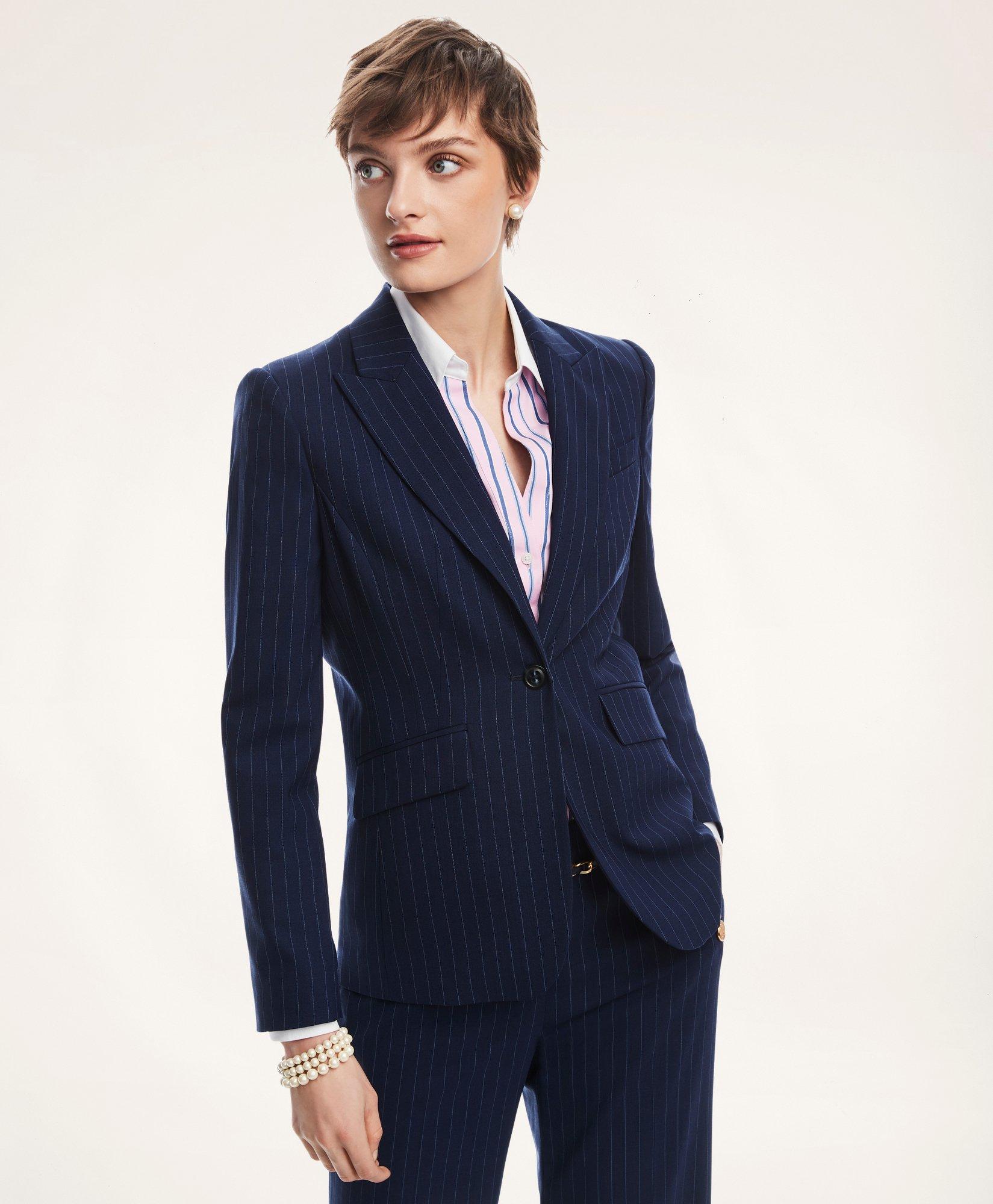 Draped Pinstripe Jacket - Women - Ready-to-Wear