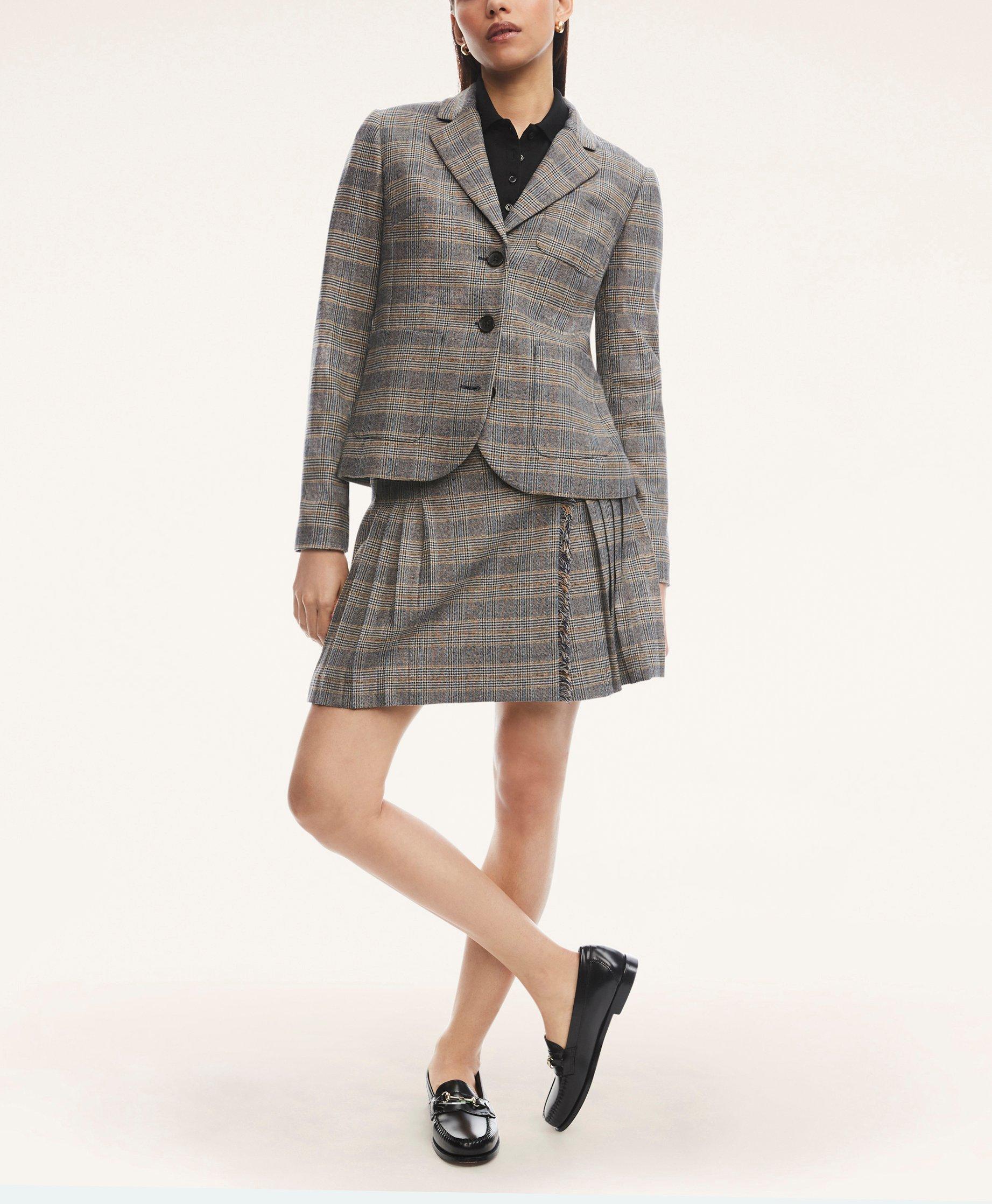 Plaid yellow skirt and clearance jacket