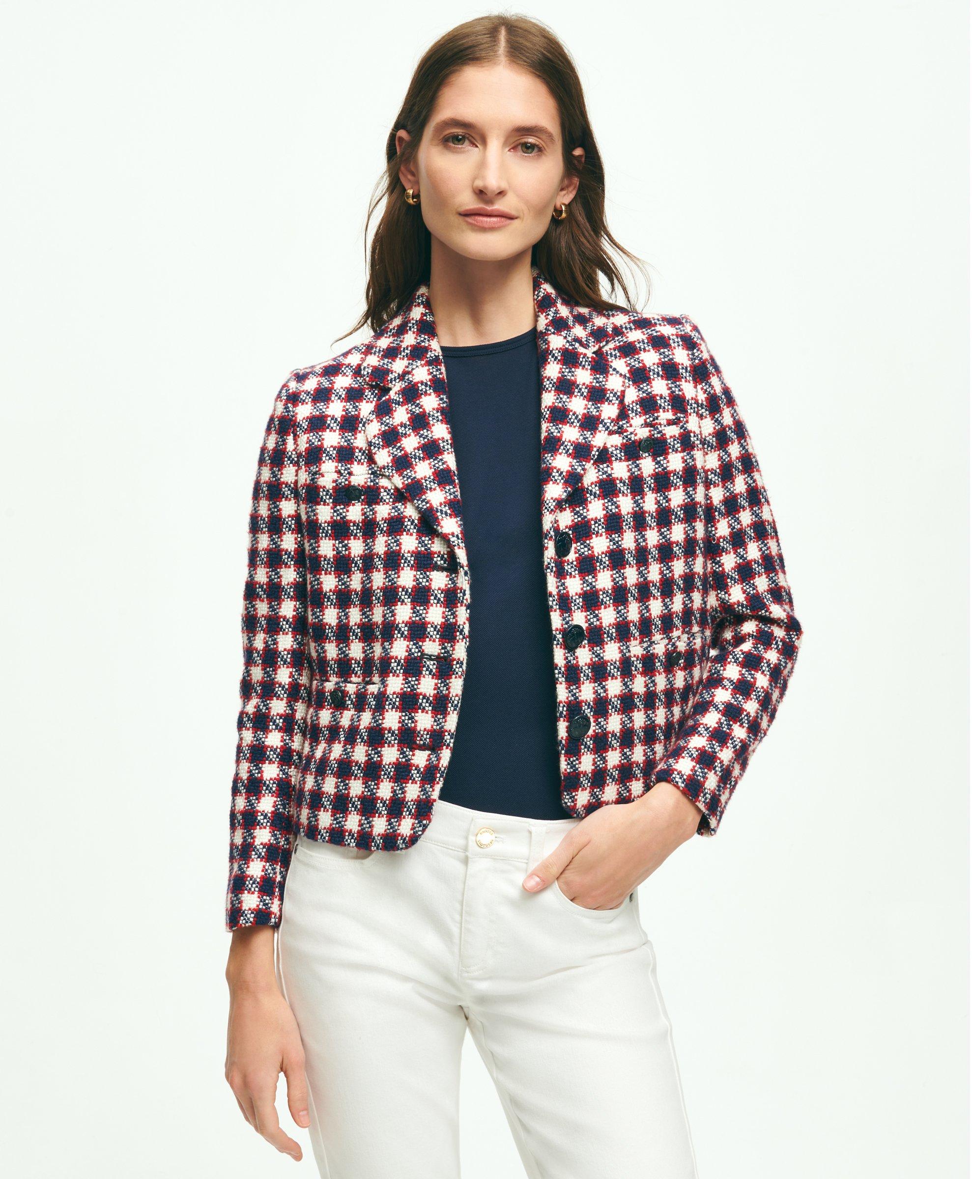 Houndstooth Blazer - Multi - Jackets - Short - Women's Clothing - Storm