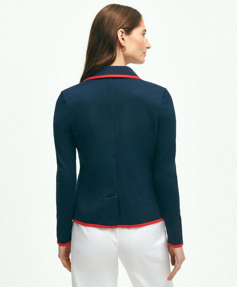 Cotton French Terry Tipped Blazer, image 3