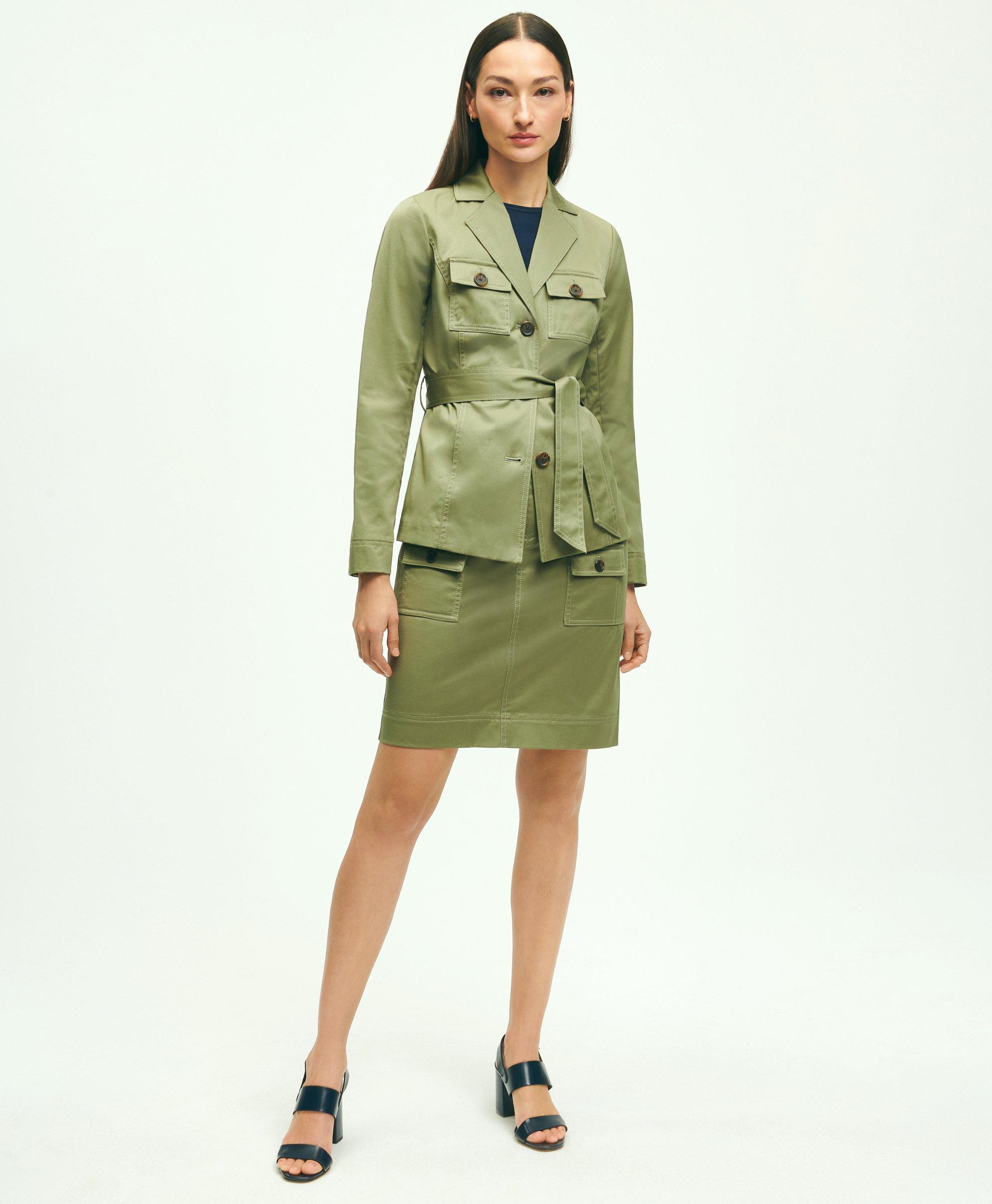 Women's safari sale jacket khaki