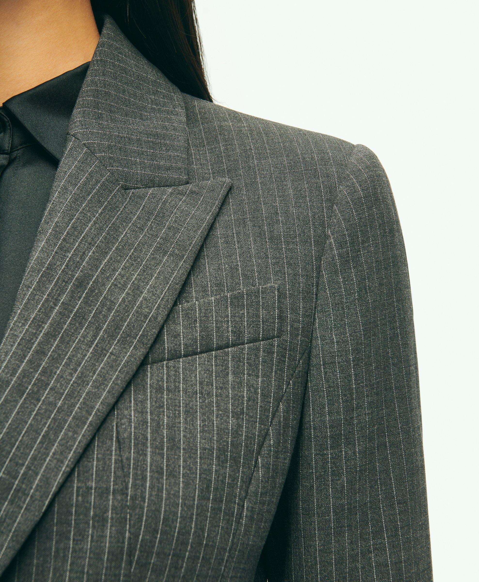 Grey 2025 pinstripe jacket