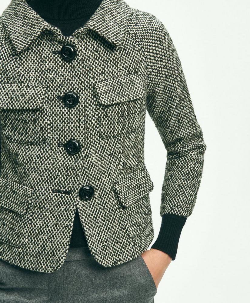 Wool Blend Cropped Tweed Jacket, image 6
