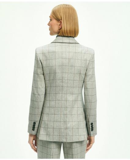 Merino Wool-Cashmere Flannel Windowpane Jacket, image 3