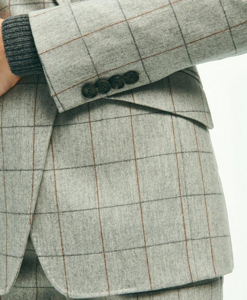 Merino Wool-Cashmere Flannel Windowpane Jacket, image 5