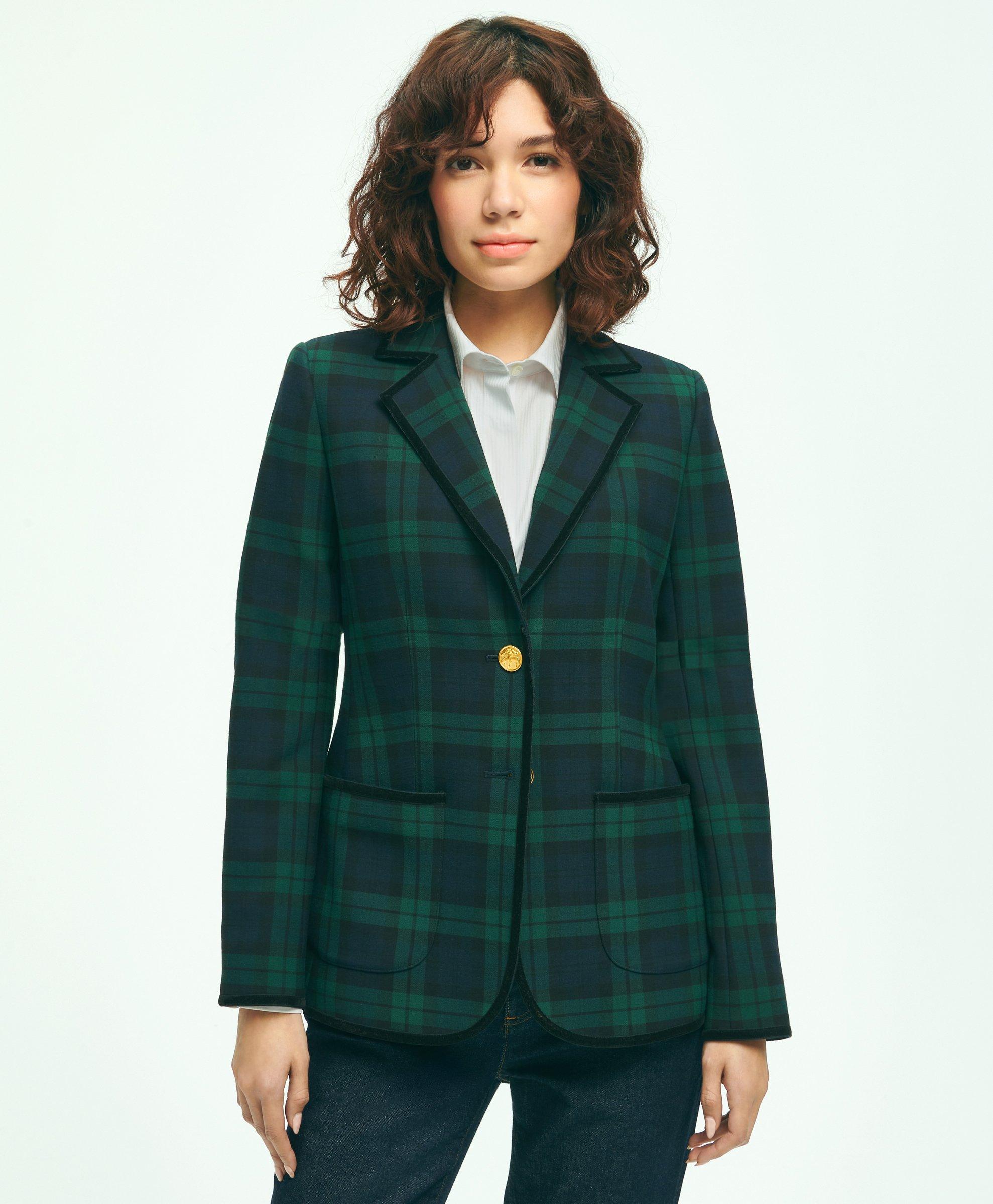 Women's black shop watch plaid jacket