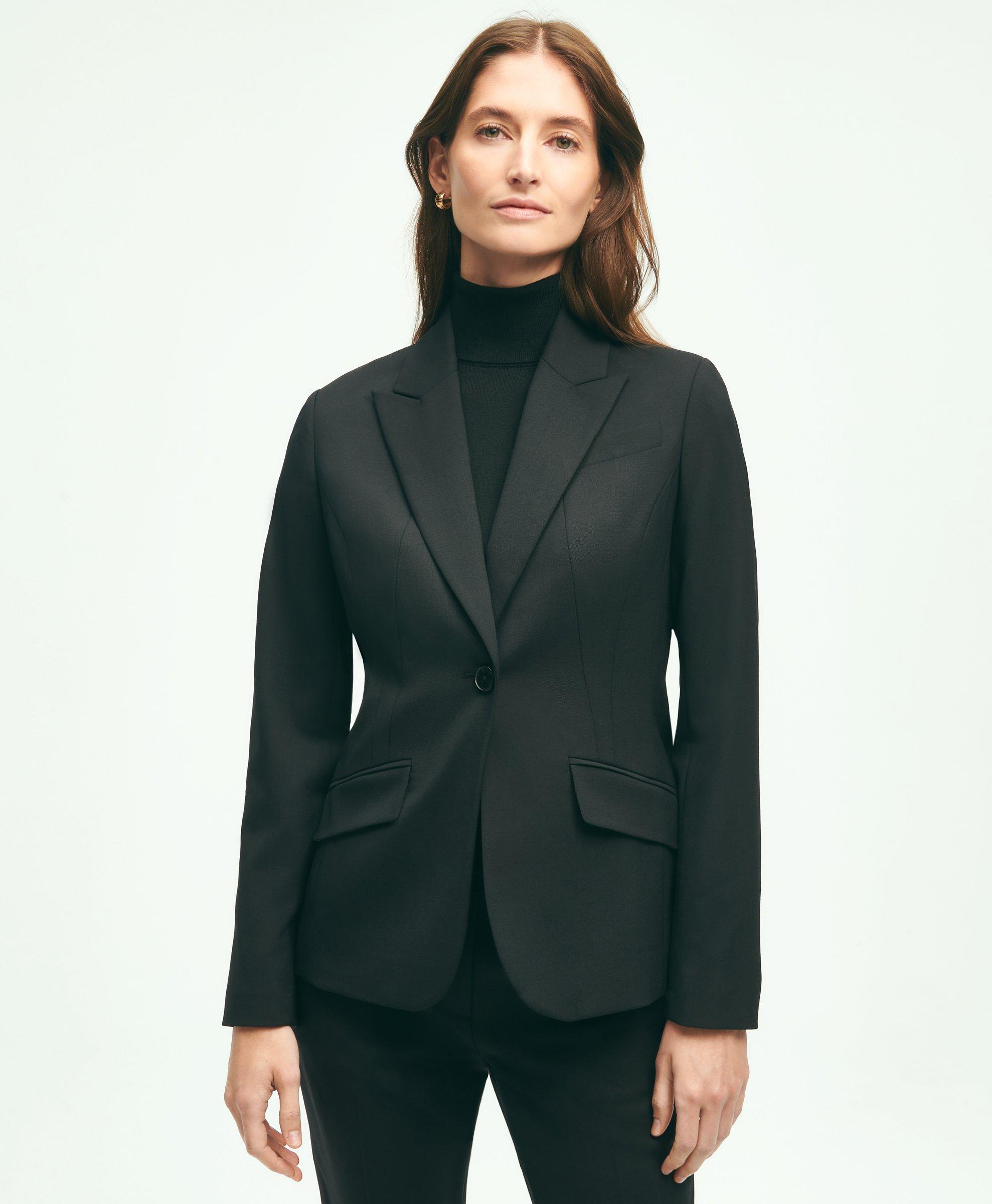 Stretch shop wool blazer