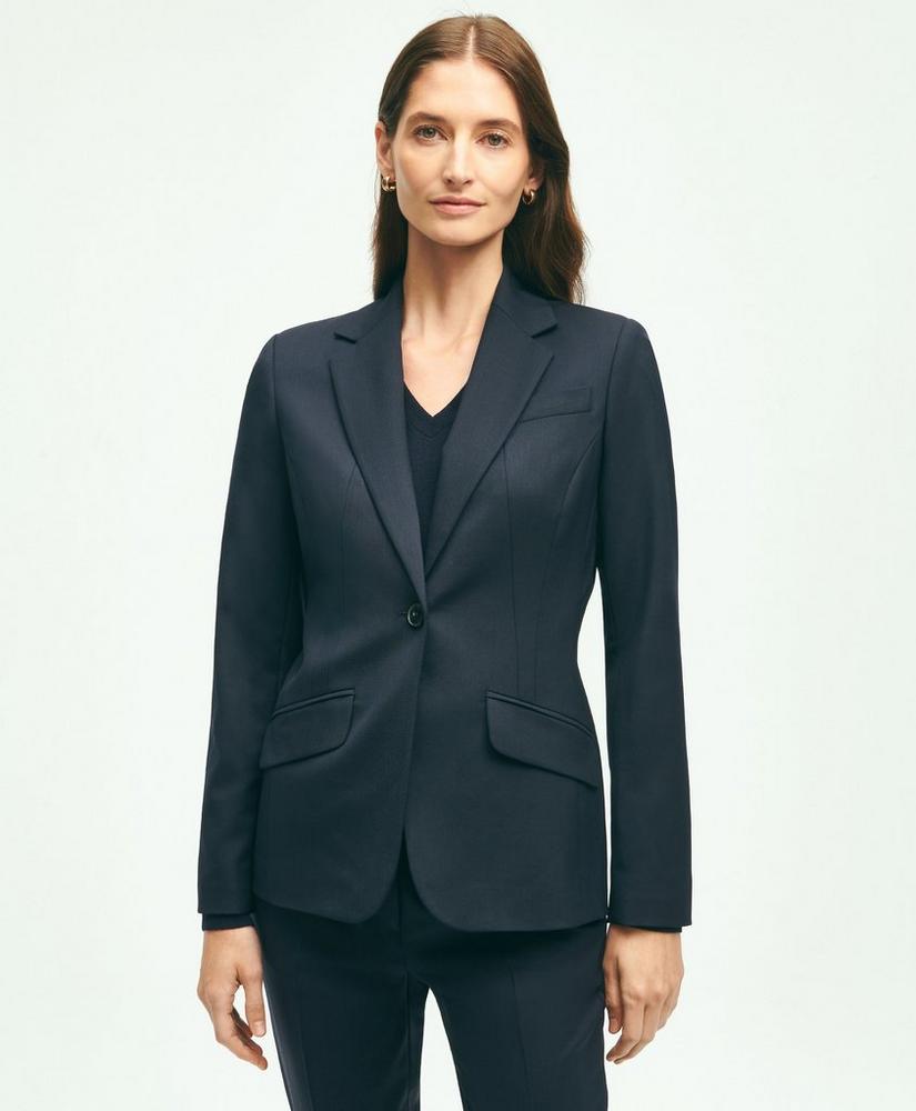 Stretch Wool 1-Button Jacket, image 1