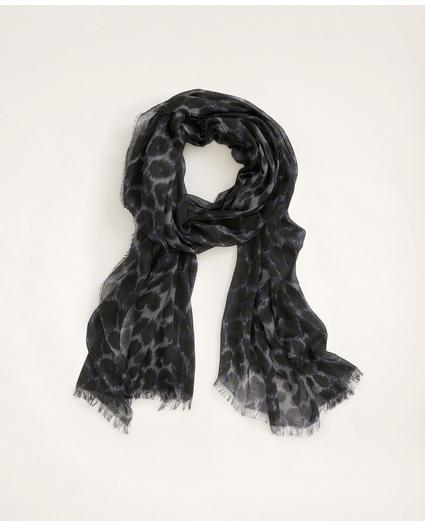 Charming Charlie Better Than Cashmere Animal Print Black Brown Scarf Accessory 