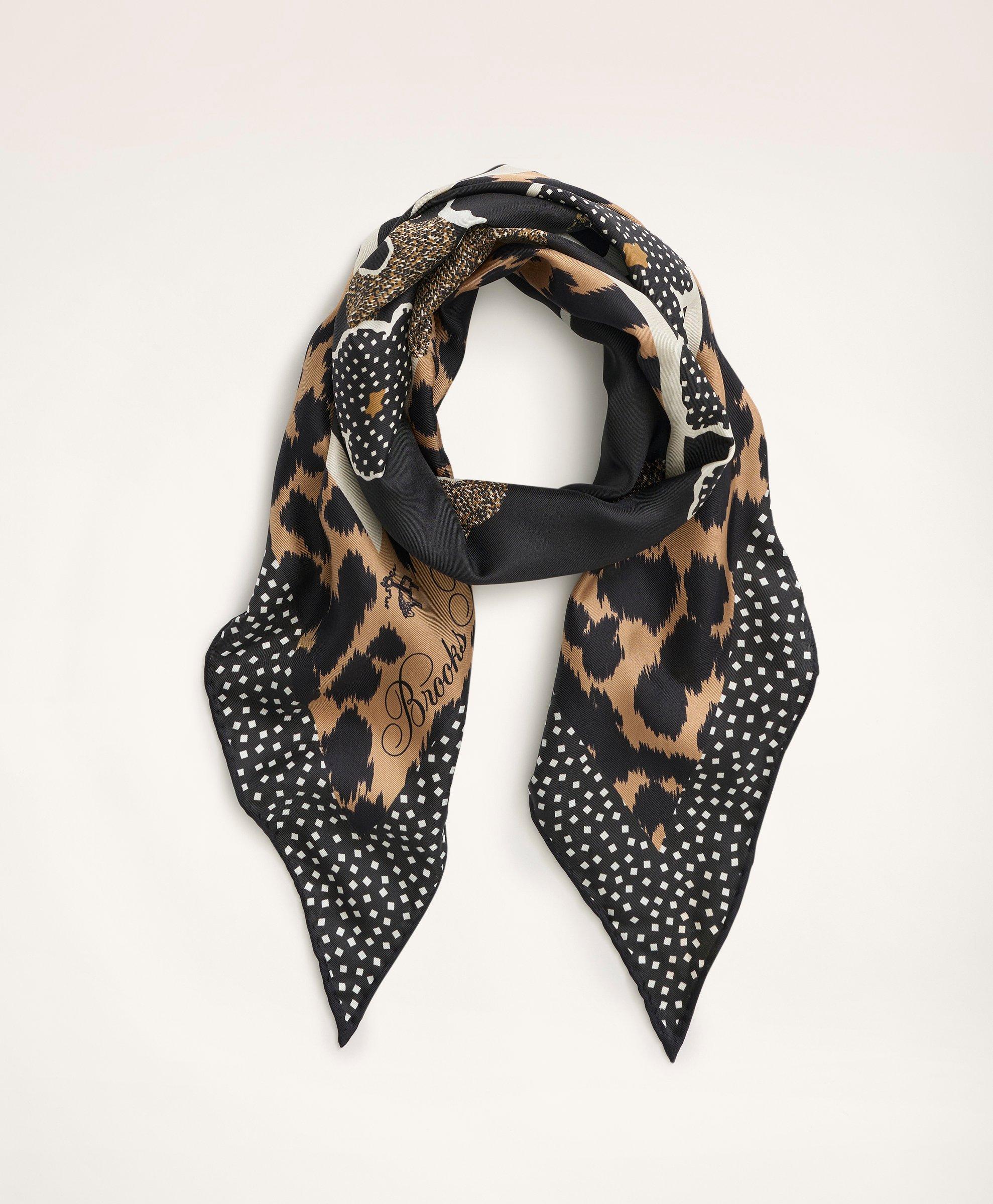 Brooks Brothers Women's Animal Print Scarf