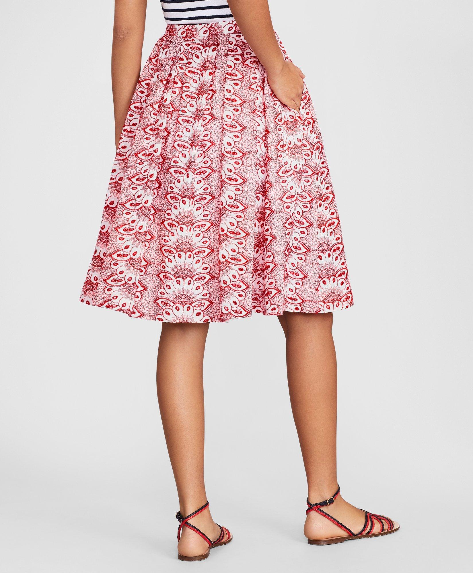 Cotton skirt outlet pleated