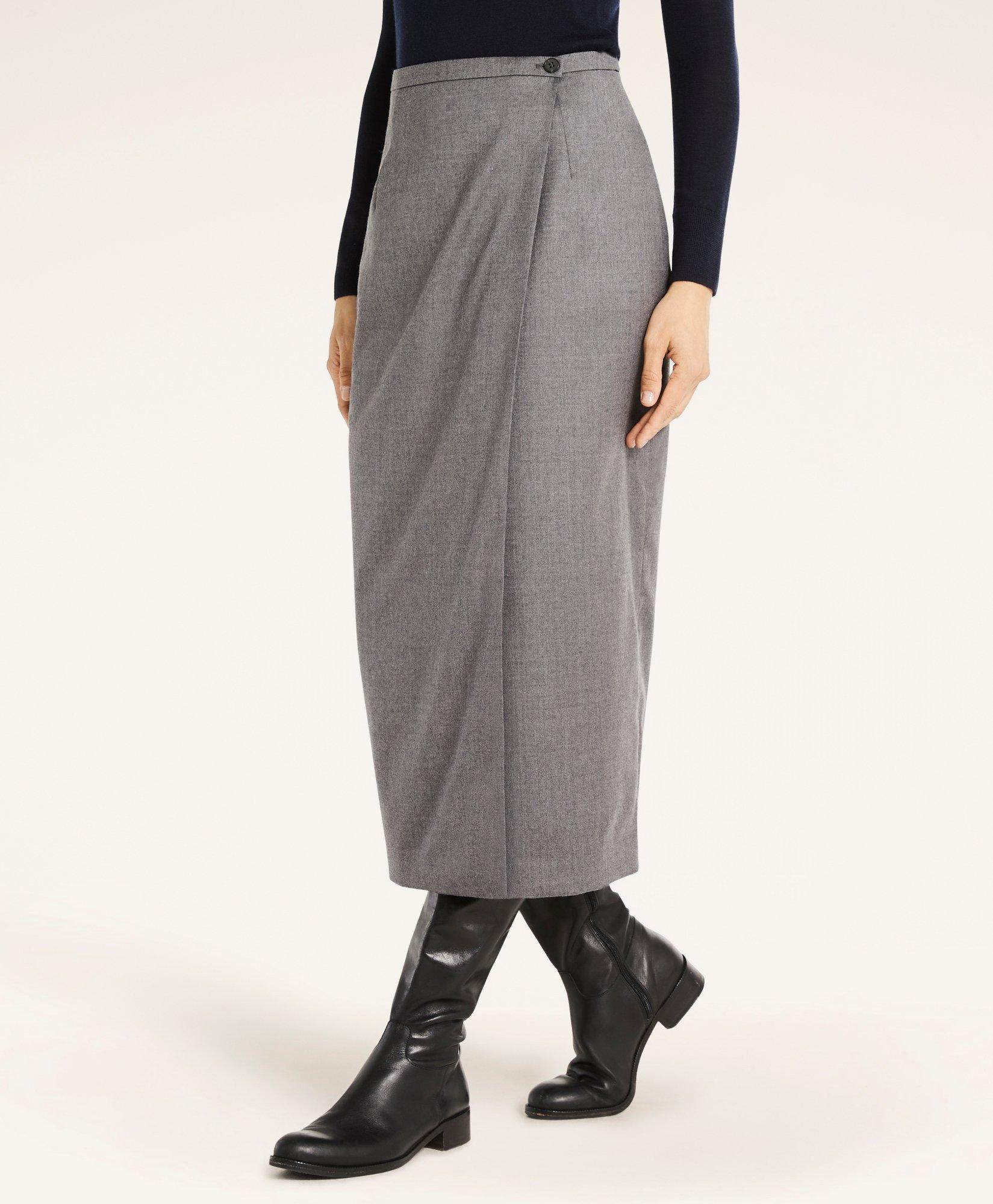 Long wrap 2025 skirt grey