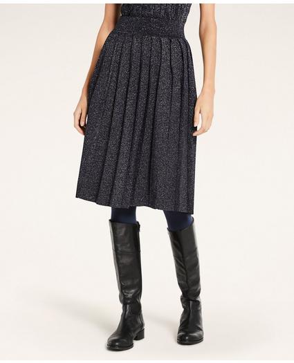 Metallic Pleated Skirt, image 1