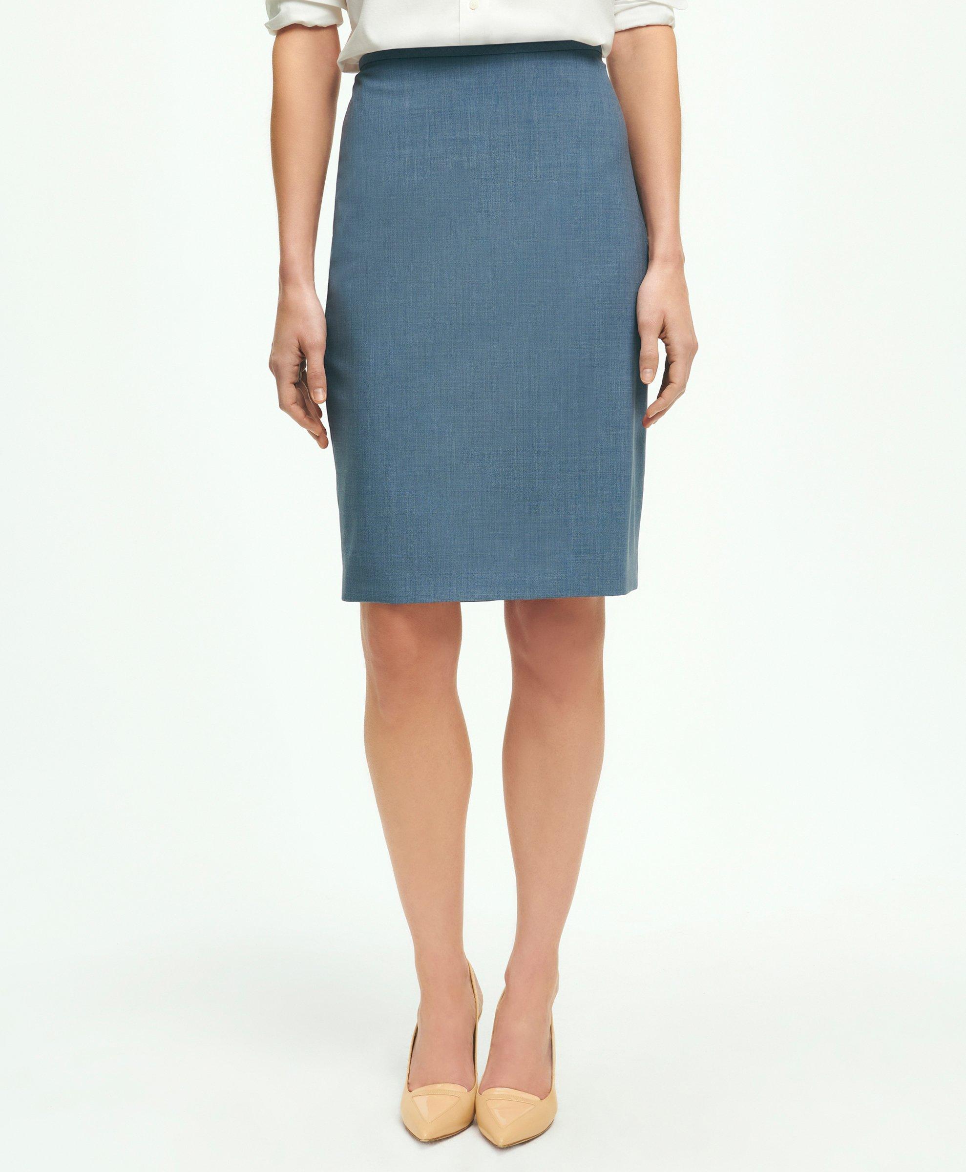 The Essential Brooks Brothers Stretch Wool Pencil Skirt