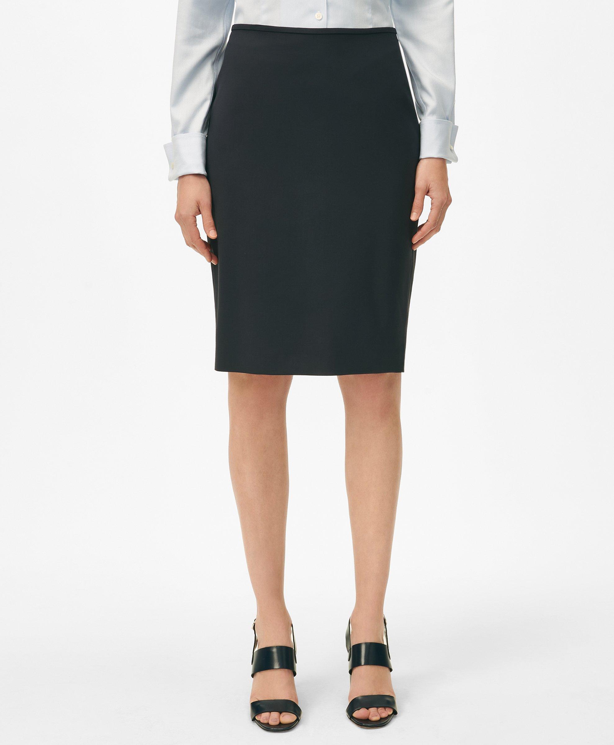 Womens black 2025 wool pencil skirt