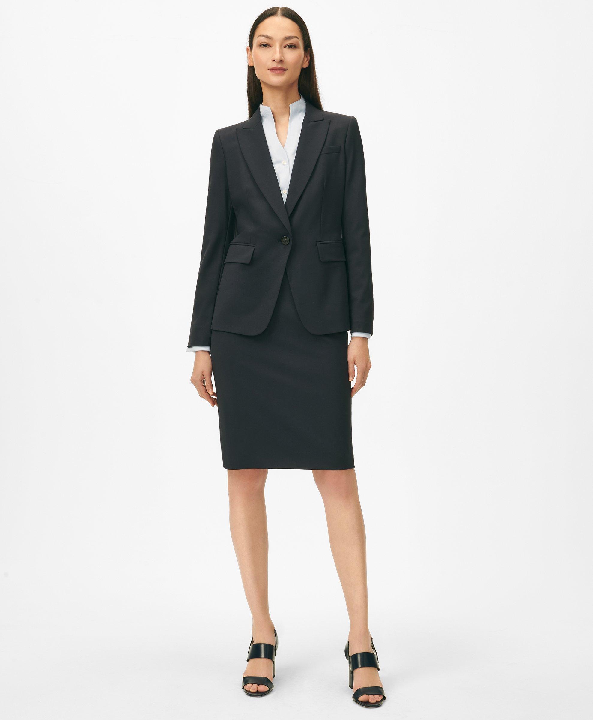 The Essential Brooks Brothers Stretch Wool Pencil Skirt