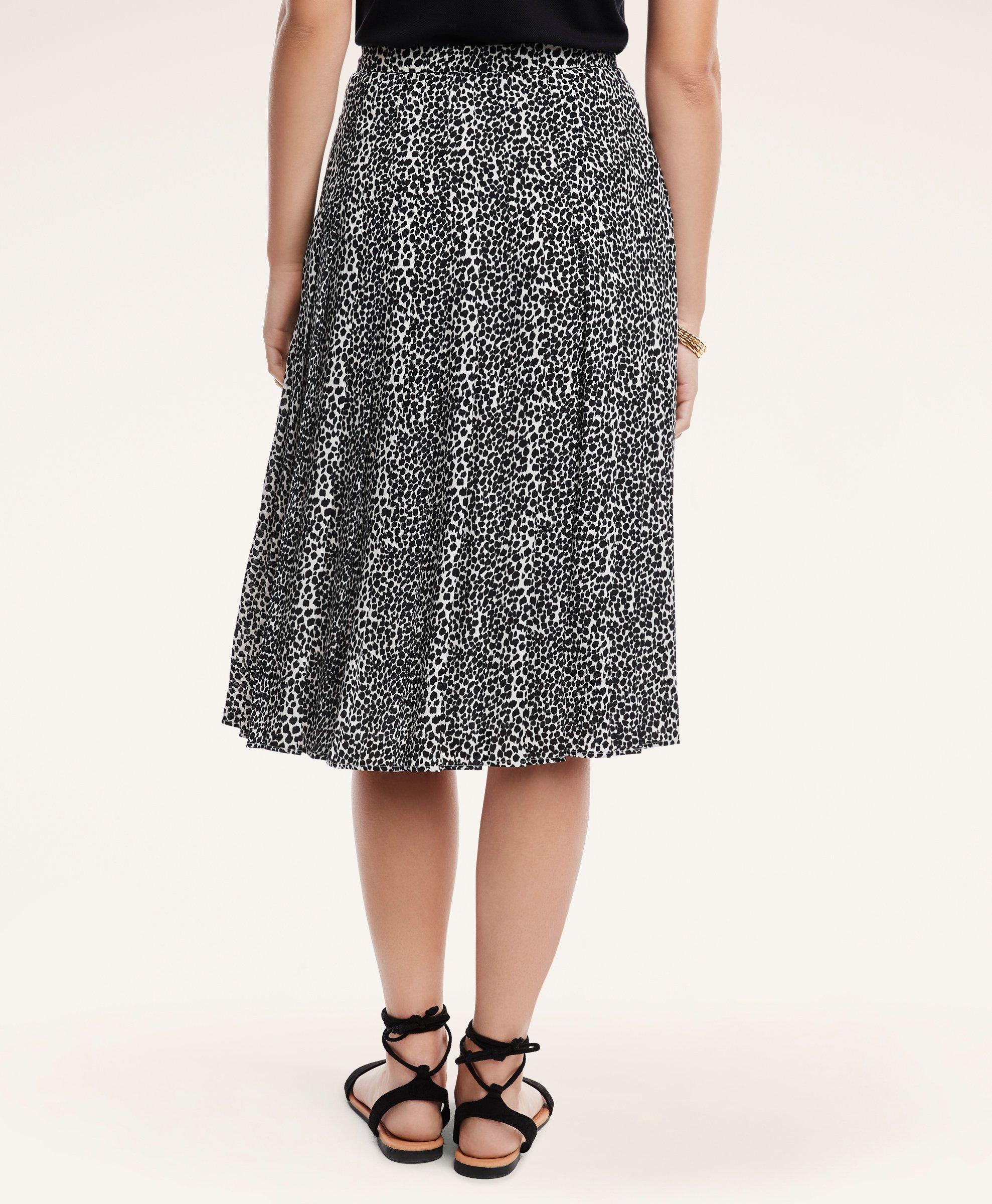 Women's Poly Crepe Pleated Midi Skirt