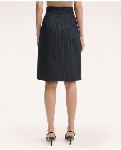 Cotton Pleated A-Line Skirt, image 3