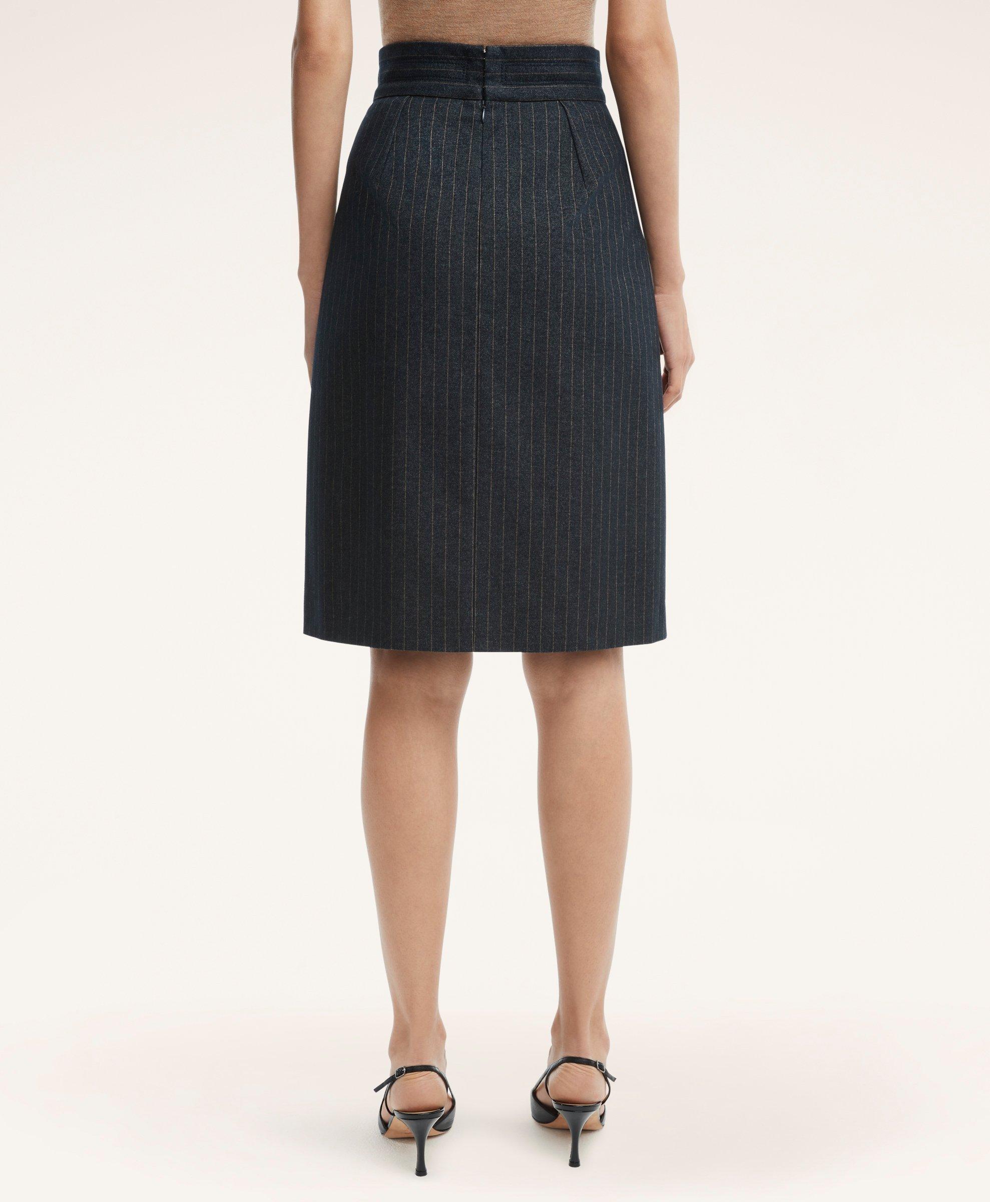 Signature Buckle Wool Twill Skirt - Women - Ready-to-Wear