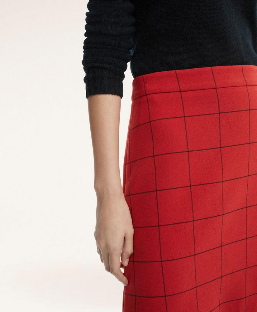 Double Weave Windowpane A-Line Skirt, image 4