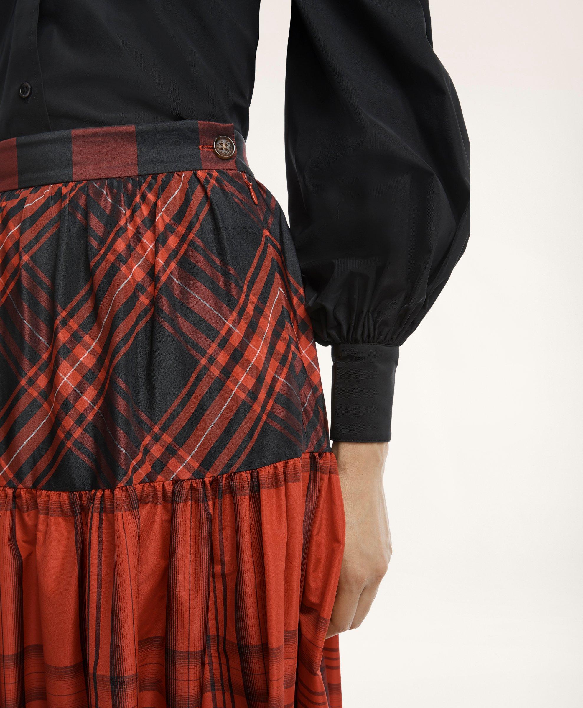 Christmas plaid taffeta skirt hotsell