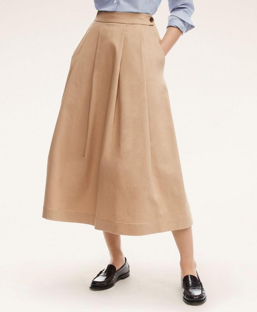 Stretch Cotton Circle Skirt, image 1