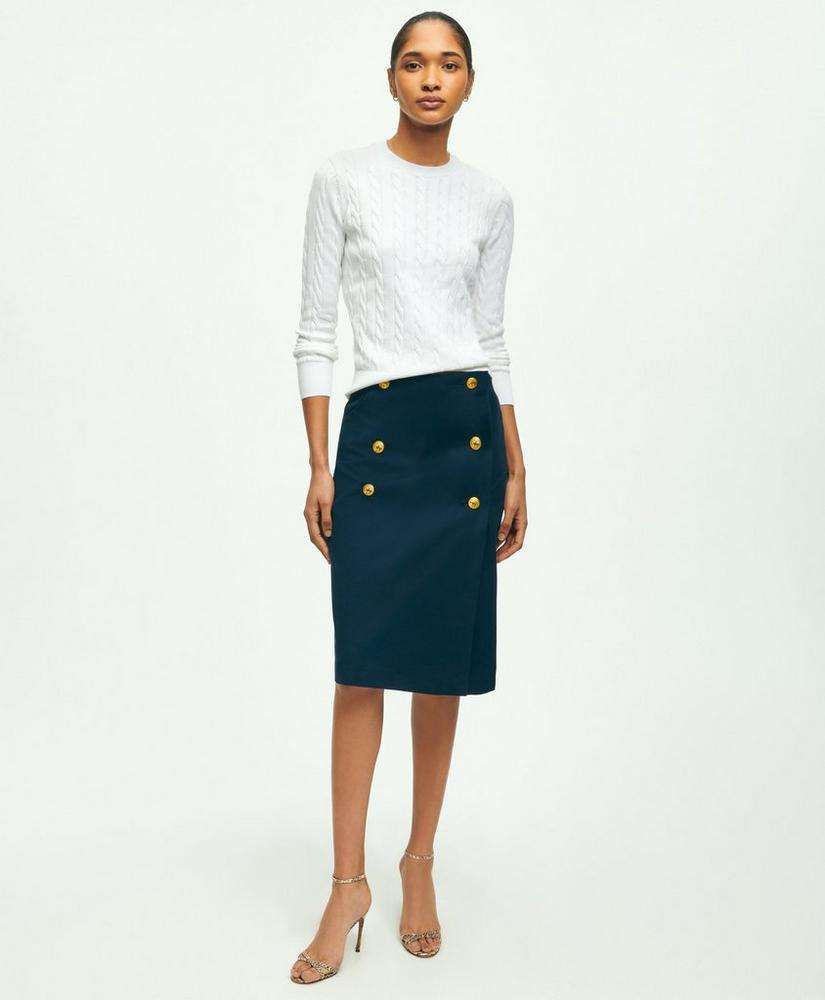 Cotton Pique Nautical Skirt, image 1