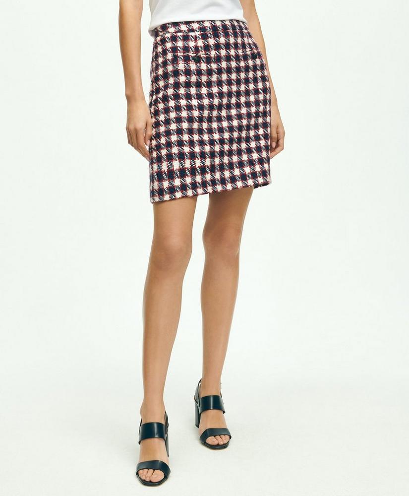 Cotton Blend Boucle Skirt, image 1