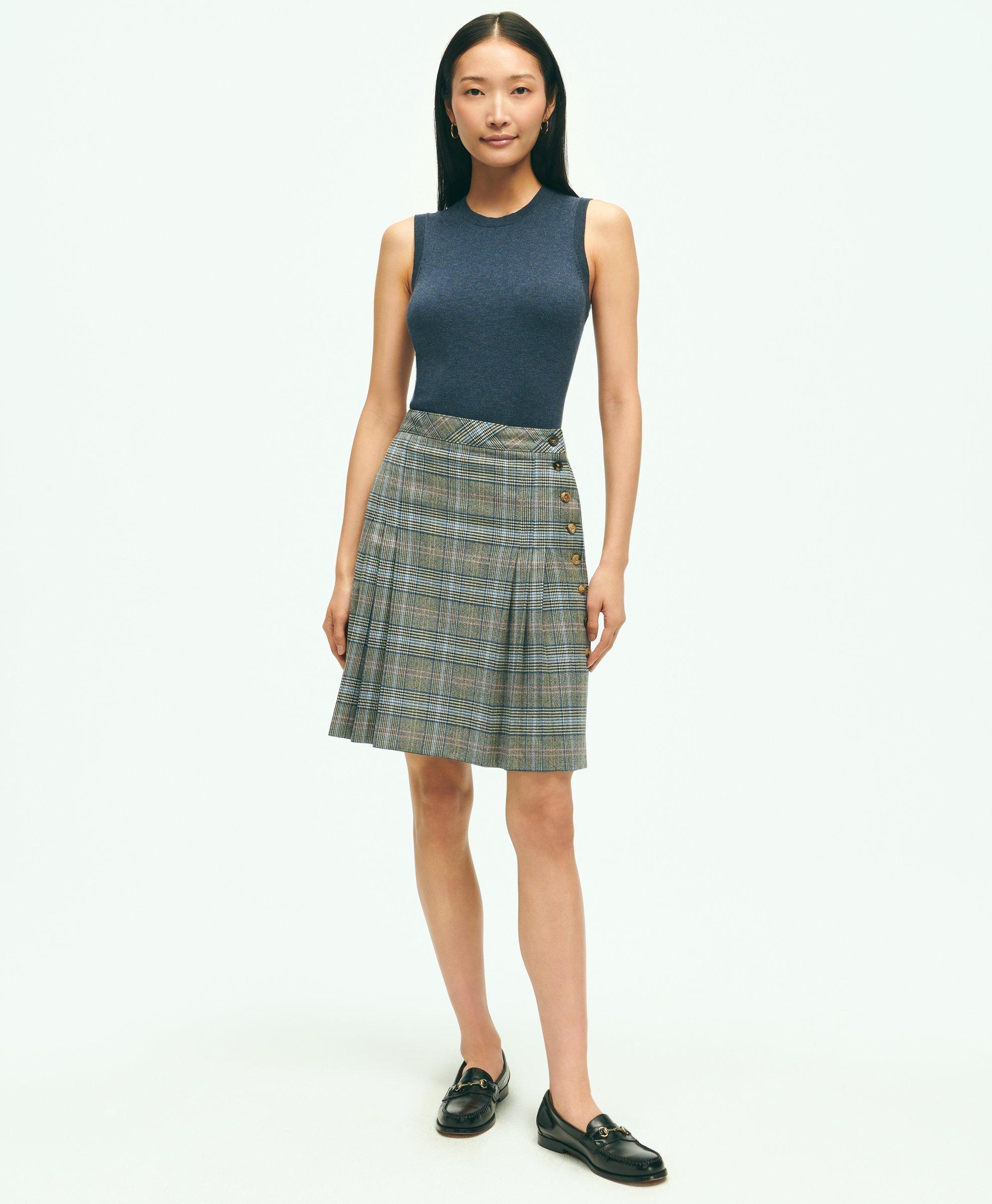 A-Line Short Wool Skirt , Black – Moth