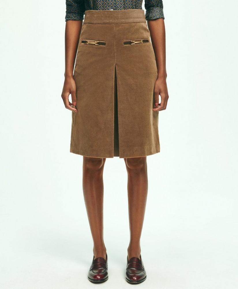 Cotton Corduroy A-Line Skirt, image 1