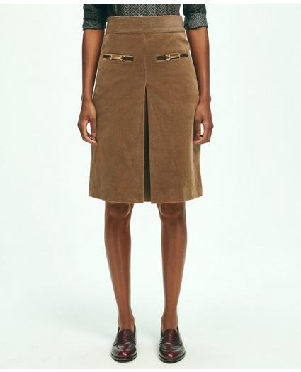 Cotton Corduroy A-Line Skirt, image 1