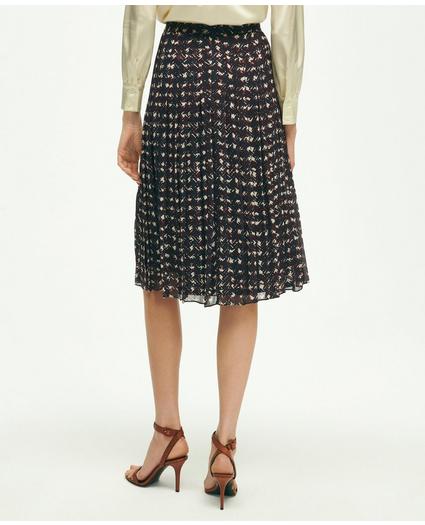 Pleated Chiffon Plaid Skirt, image 5